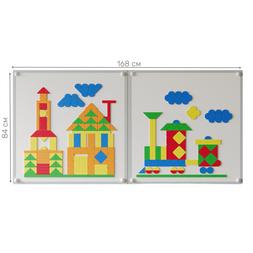 Настенная мозаика 2 панели, 150 фигурок (возраст от 3-10 лет)